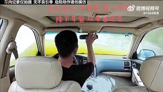Shocking Video Shows Chinese Man Crashing Car Into Lake