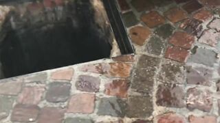 Horror Moment Manhole Cover Explodes During Flood