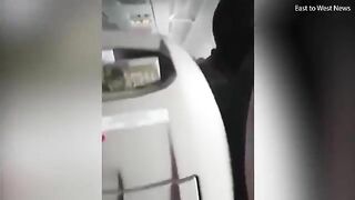Terrifying Moment: Passengers Cling To Their Seats As Plane Is Forced To Land