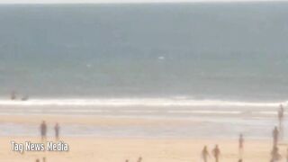 The Moment The Plane Crashed On A Portuguese Beach