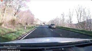 Three Cars Thrown From A UK Road In Terrifying Overtaking Manoeuvre
