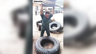 Tire Fitter Loses Tooth While Changing Tire