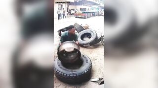 Tire Fitter Loses Tooth While Changing Tire
