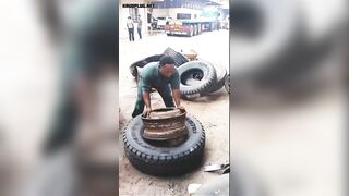 Tire Fitter Loses Tooth While Changing Tire