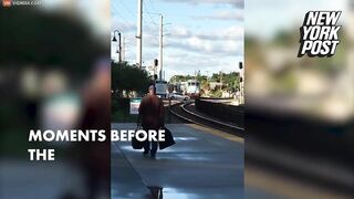 Train Collides With Broken-down Carriage