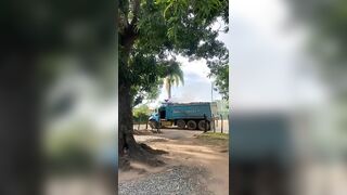Truck Driver Suffers Burns After Touching Live Wire