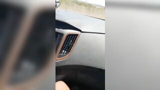 Truck Hits Car And Leaves Highway