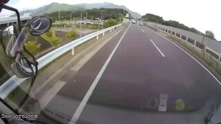 Truck Stop: Car Hits Road Worker