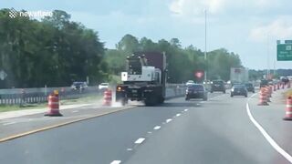 Truck Explodes In Florida Accident