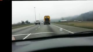 The Truck Lost Several Wheels While Braking On The Highway