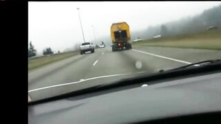 The Truck Lost Several Wheels While Braking On The Highway