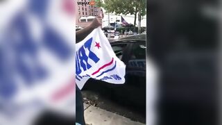 Trump's Opponents Who Spit On The Trump Flag Will Be Immediately Punished