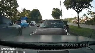 Two Cyclists Escape Truck Accident