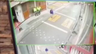 Two State Police Officers Who Were Just Talking Were Run Over By A Turbo Truck