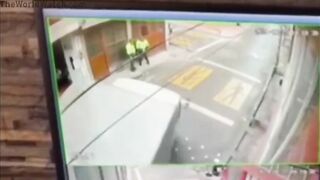 Two State Police Officers Who Were Just Talking Were Run Over By A Turbo Truck
