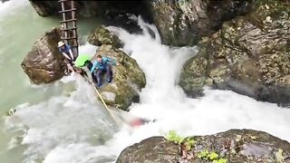 The Two Were Swept Away By The Rapids