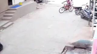 Two People Hit The Bicycle