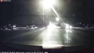 UFO Spotted In The Sky Shortly Before Truck Violently Overturned