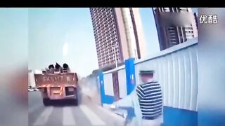 An Unsecured Load Fell From A Truck, Crushing A Motorcyclist