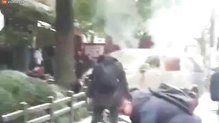 Vehicle Loaded With Petrol Tanks Rams Into Pedestrians