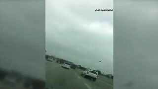 Video Shows Plane Crashing On Southern California Freeway