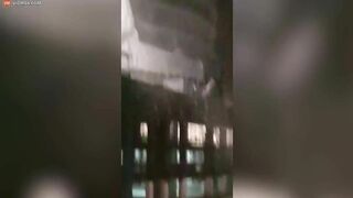 Video Captures Dramatic Moment Scaffolding Collapses During Storm
