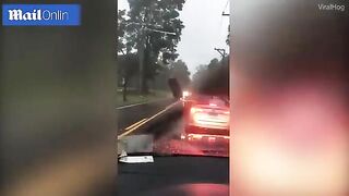 WTF: Car Appears To Be Floating In A Massive Storm