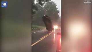 WTF: Car Appears To Be Floating In A Massive Storm