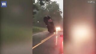 WTF: Car Appears To Be Floating In A Massive Storm