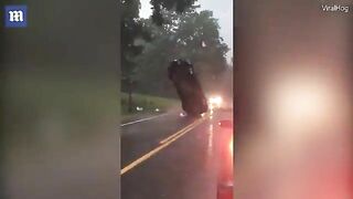 WTF: Car Appears To Be Floating In A Massive Storm