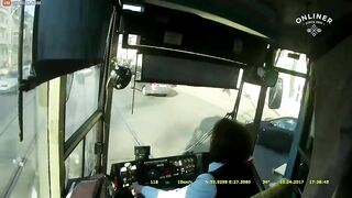 It Was A Bit Strange To See The Tram Driver Collide With The Stupid Car Driver