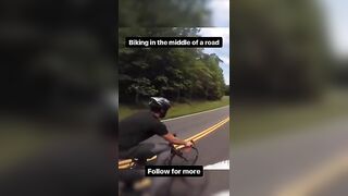 Why You Shouldn't Ride A Bike In The Middle Of The Road