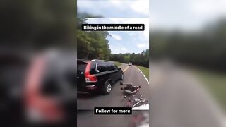 Why You Shouldn't Ride A Bike In The Middle Of The Road