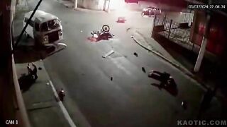 Crazy Accident In Brazil Pursuit Race