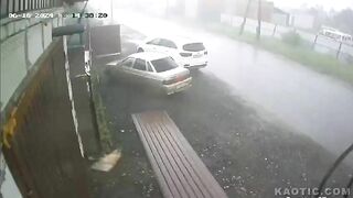 Windy Day At Work In Russia
