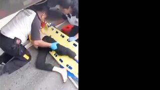 Woman Greets Friend Hit By Truck