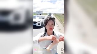 Woman Hit By Car While Live Streaming On Street