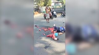 Woman On Motorcycle Hit By Truck