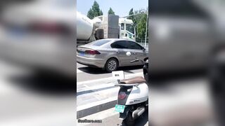 A Woman Was Trapped Under A Cement Truck