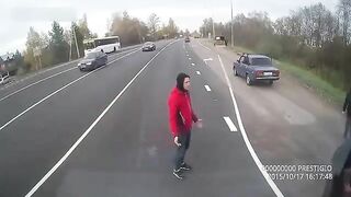 Woman Thrown Into The Air By Speeding Car
