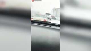 Woman Jumps Out Of Semi-trailer Truck Seconds Before Crash