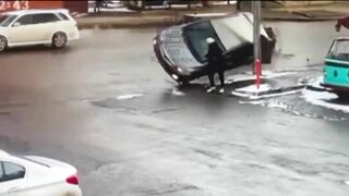 Woman Nearly Had Car Accident