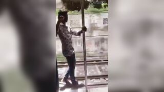 Young Man Hits Concrete Column While Hanging