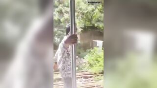 Young Man Hits Concrete Column While Hanging