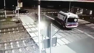 Ambulance Collides With Train In Poland