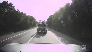 An SUV Carrying Tourists Overturned On The Highway