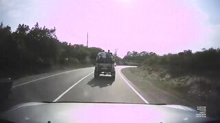 An SUV Carrying Tourists Overturned On The Highway