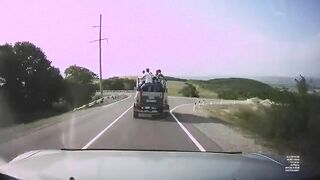 An SUV Carrying Tourists Overturned On The Highway