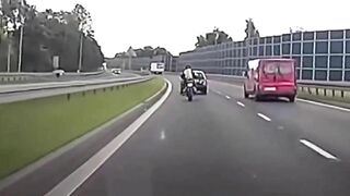Hold On - Car Intentionally Hits Cyclist