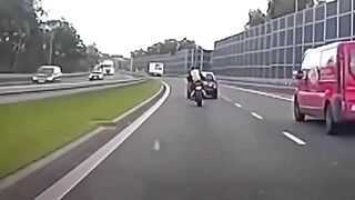 Hold On - Car Intentionally Hits Cyclist
